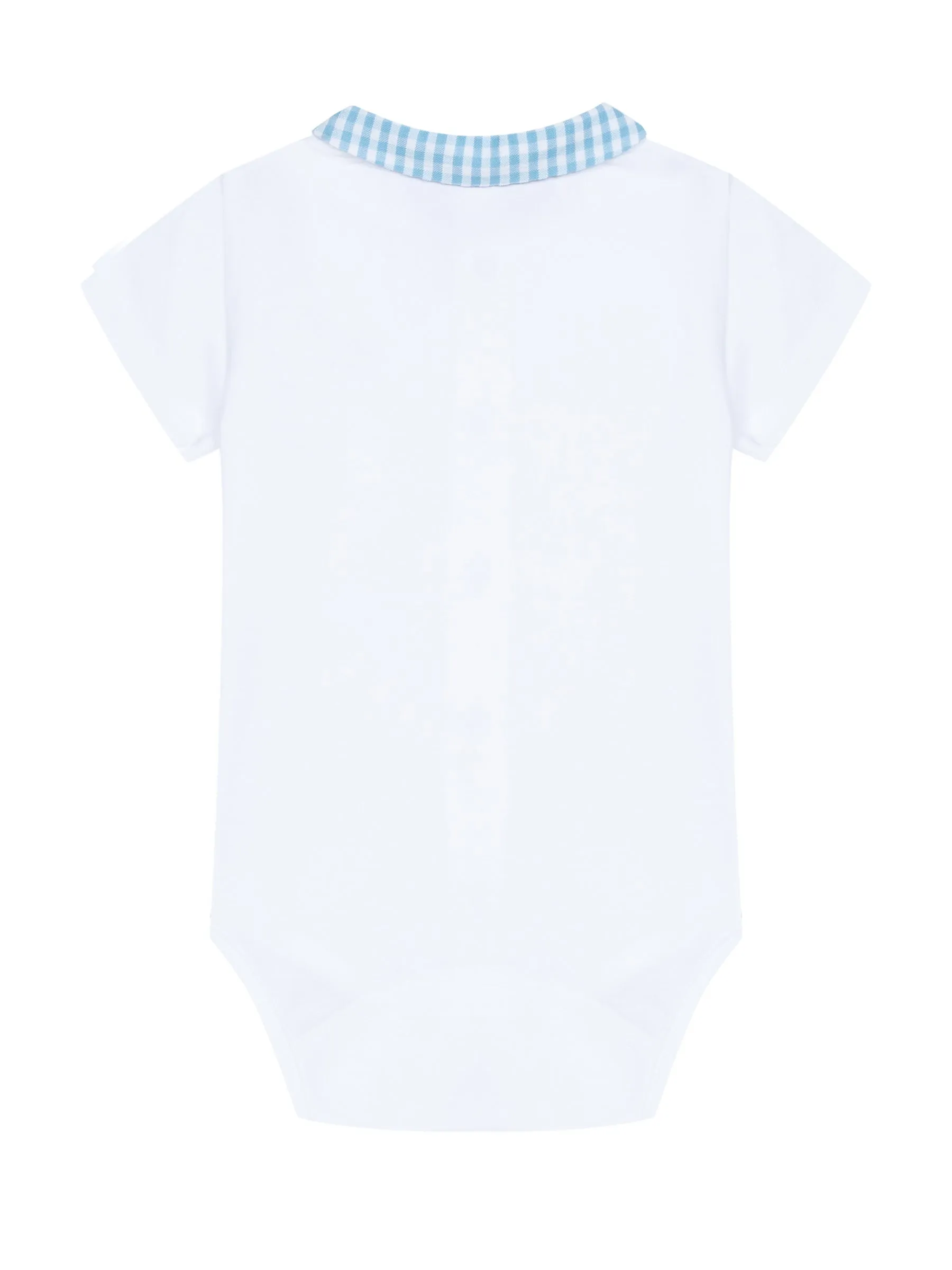 Bodysuit - White with gingham collar