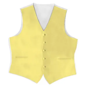 Canary Yellow Satin Full Back Tuxedo Vest