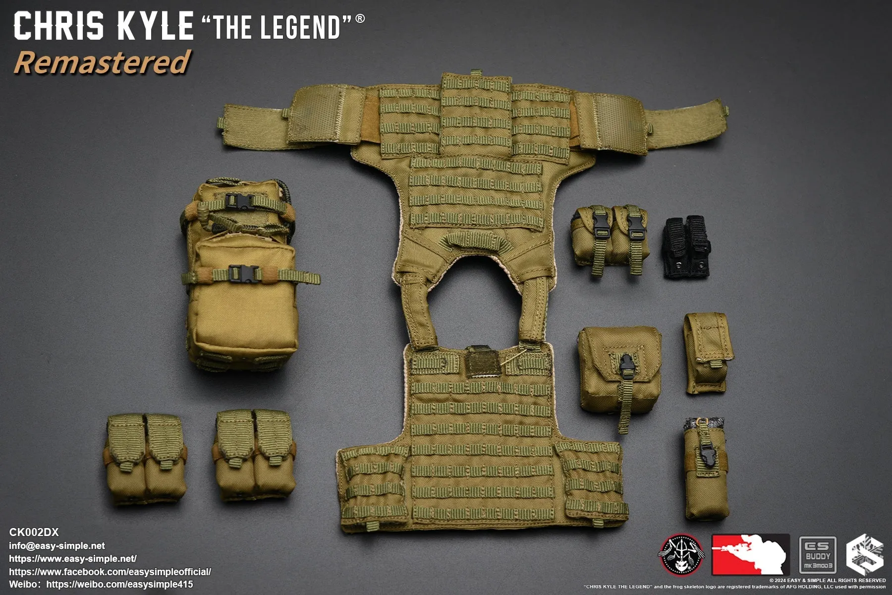 Chris Kyle Remastered DX - CIRAS Plate Carrier Vest w/Pouch Set