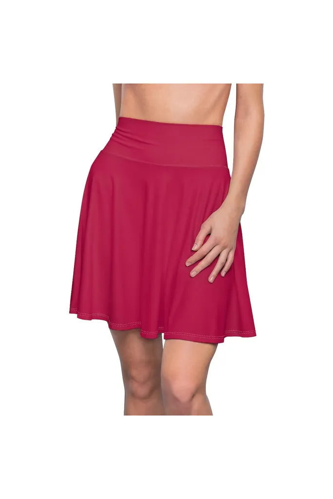 Coral Red Women's Skater Skirt
