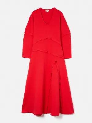 Crepe scoop neck dress