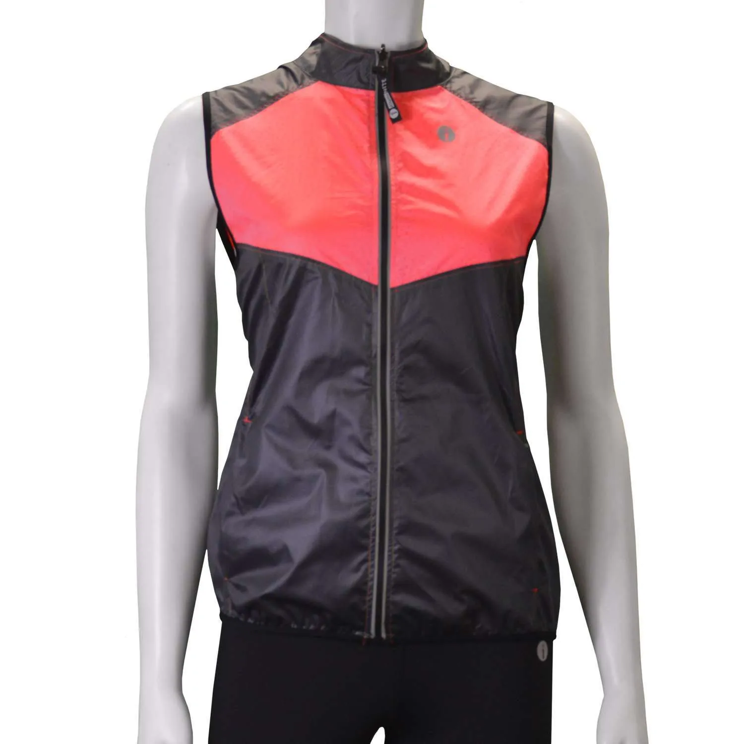 FINAL SALE: Venture Packable Women's Reflective Vest in Graphite / Coral Glo