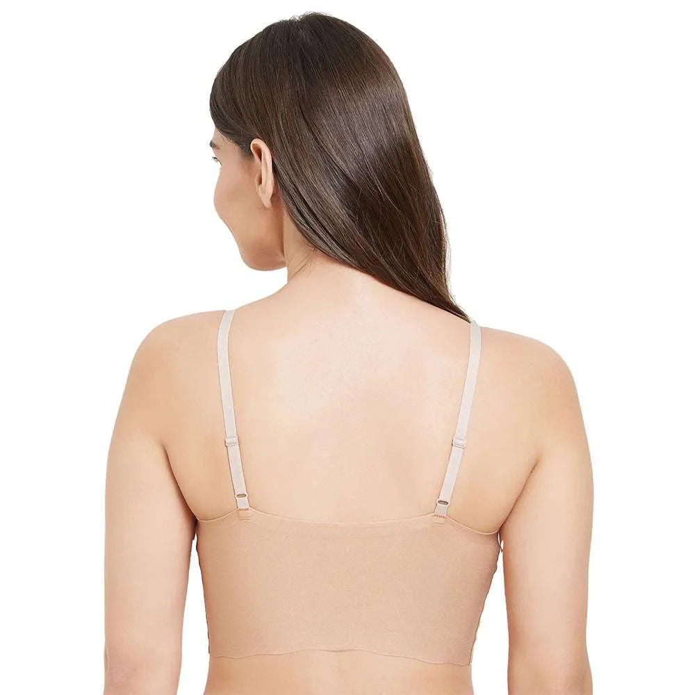 Gococi Padded Non-Wired Full Coverage Seamless T-Shirt Bra - Beige