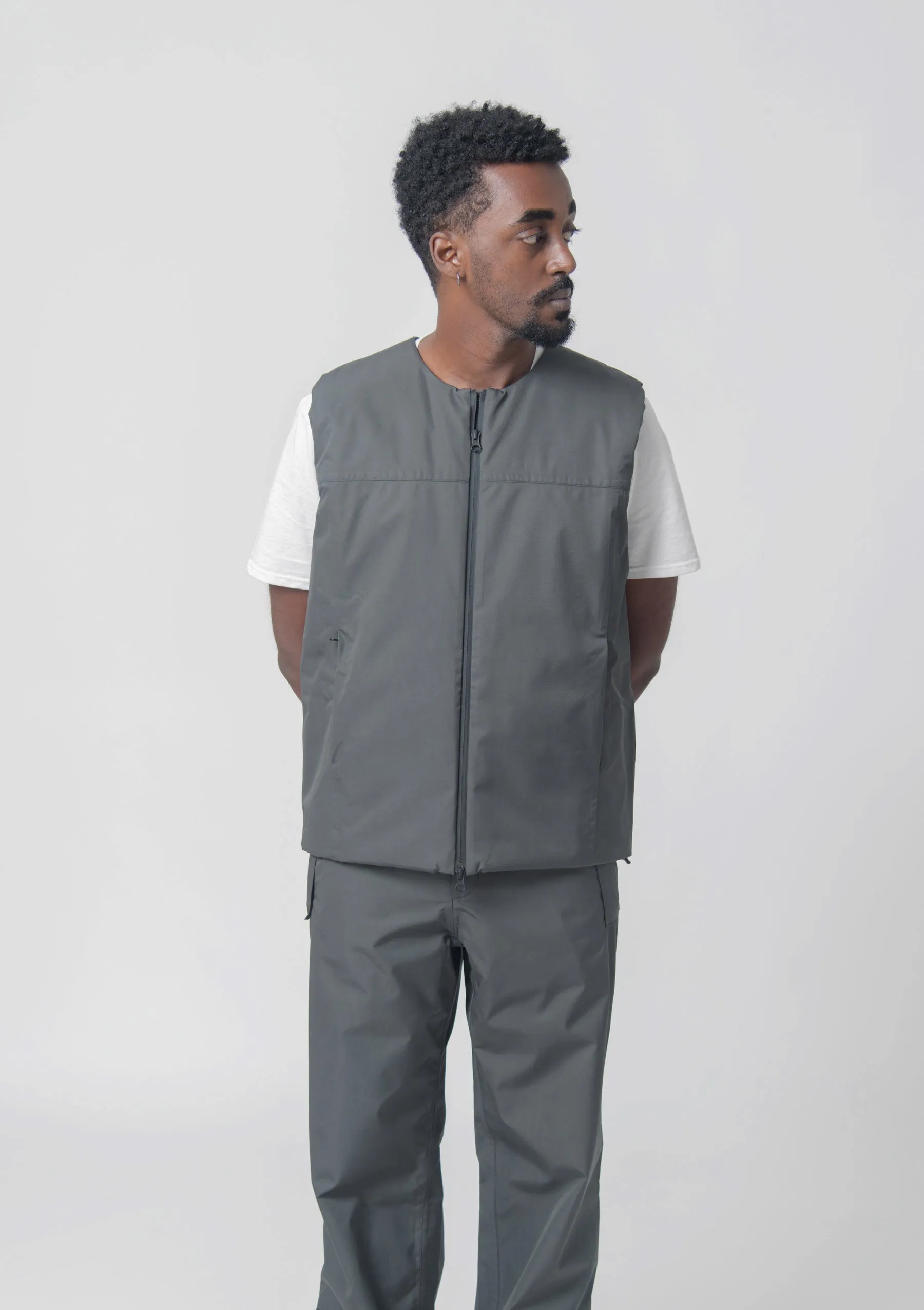 Gore-Tex 2L Insulated Padded Vest Coal Grey