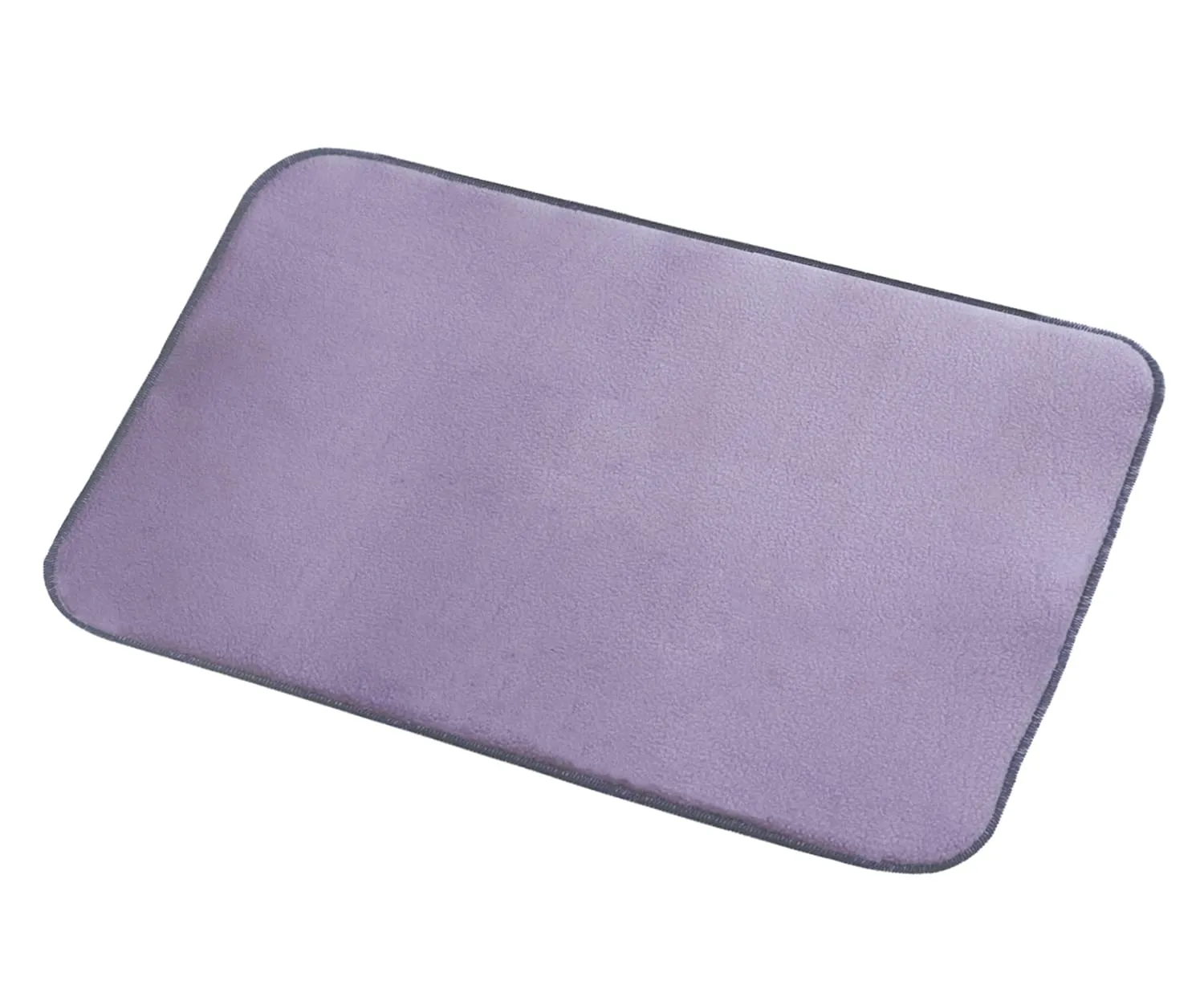 Heart Home Microfiber Reversible Dish Drying Mat with Absorbent Parity for Kitchen 19"x 15",Pack of 2 (Purple)