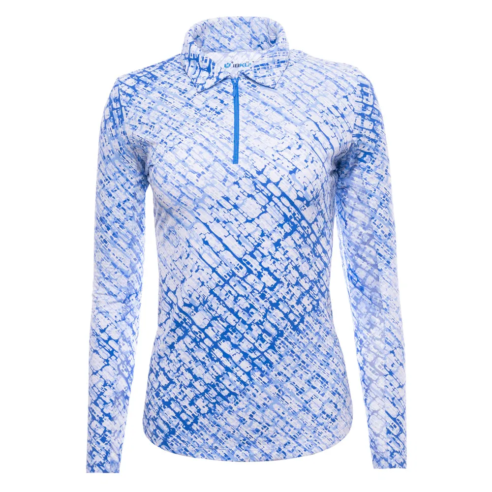 IBKUL Long Sleeve Crew Inner Arm Mesh Panels Golf Polo 2020 Women