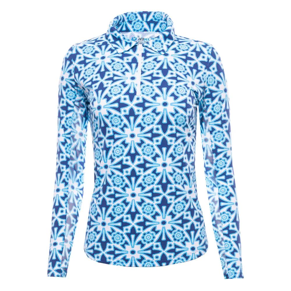 IBKUL Long Sleeve Crew Inner Arm Mesh Panels Golf Polo 2020 Women