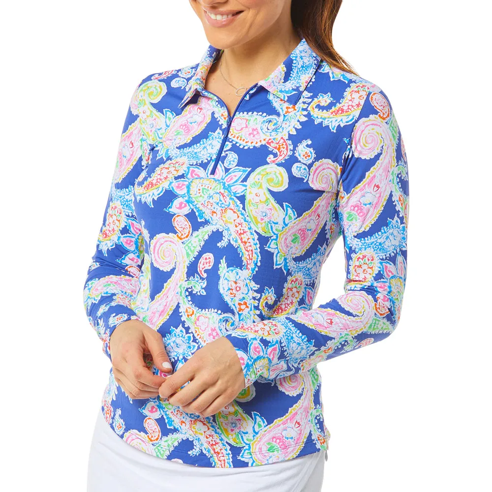 IBKUL Long Sleeve Crew Inner Arm Mesh Panels Golf Polo 2020 Women
