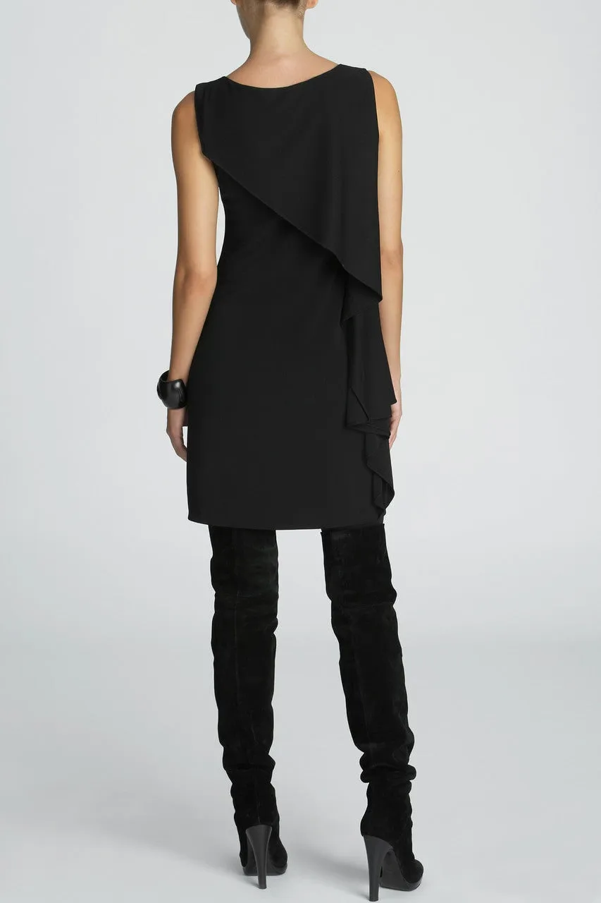 Matte Jersey Cascade Dress
