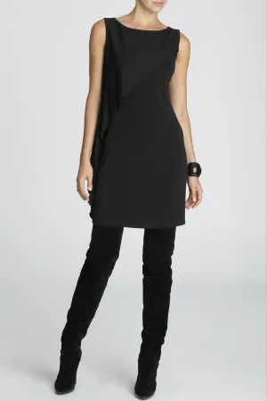 Matte Jersey Cascade Dress