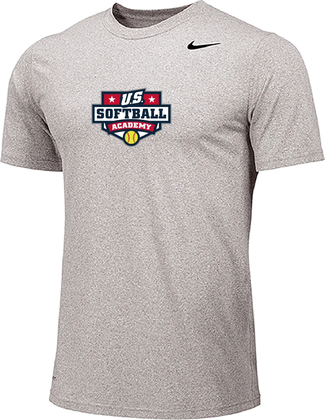 Nike US Softball Academy Short Sleeve Dri-Fit Tee - Carbon Heather