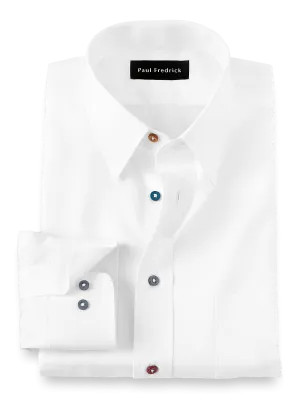 Non-Iron Cotton Solid Dress Shirt - White
