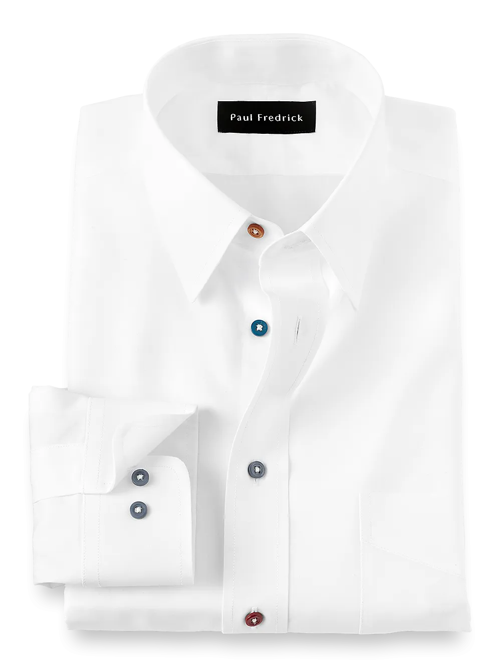 Non-Iron Cotton Solid Dress Shirt - White