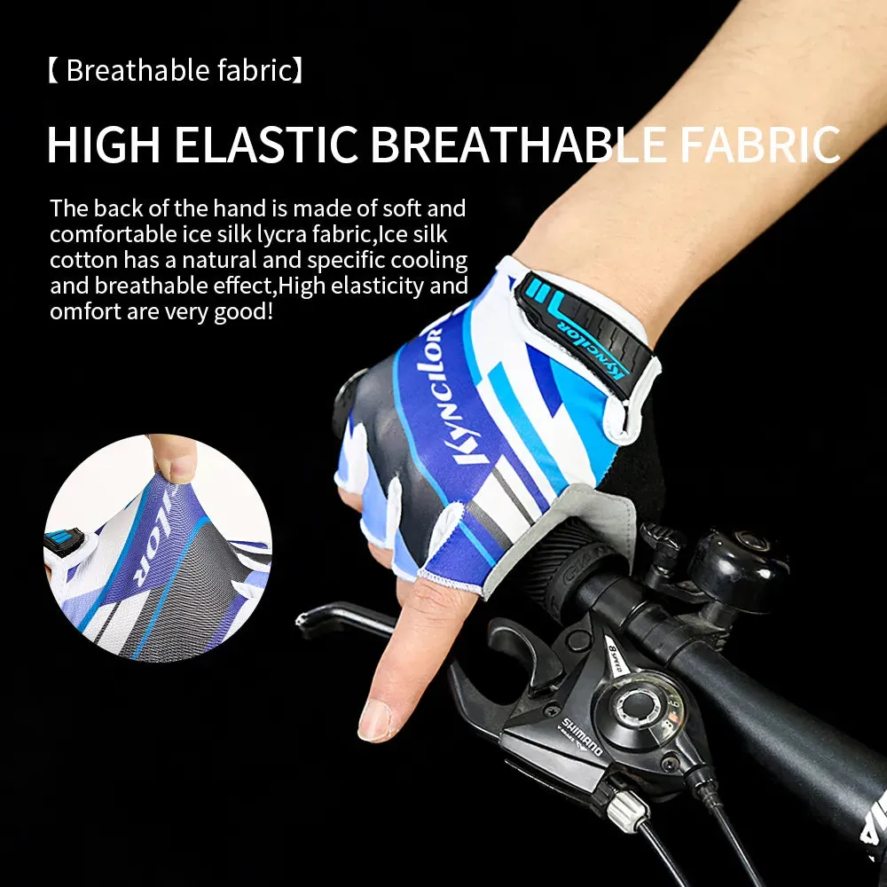 Outdoor Sports Cycling Gloves Half-Finger Men and Women Anti-slip Breathable Non-Slip Short-Finger Bicycle Motorbike Gloves