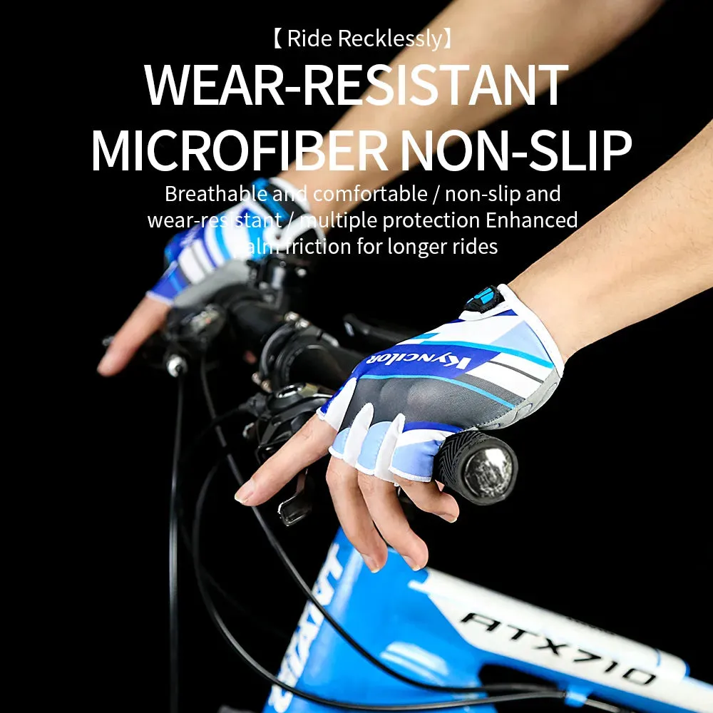 Outdoor Sports Cycling Gloves Half-Finger Men and Women Anti-slip Breathable Non-Slip Short-Finger Bicycle Motorbike Gloves