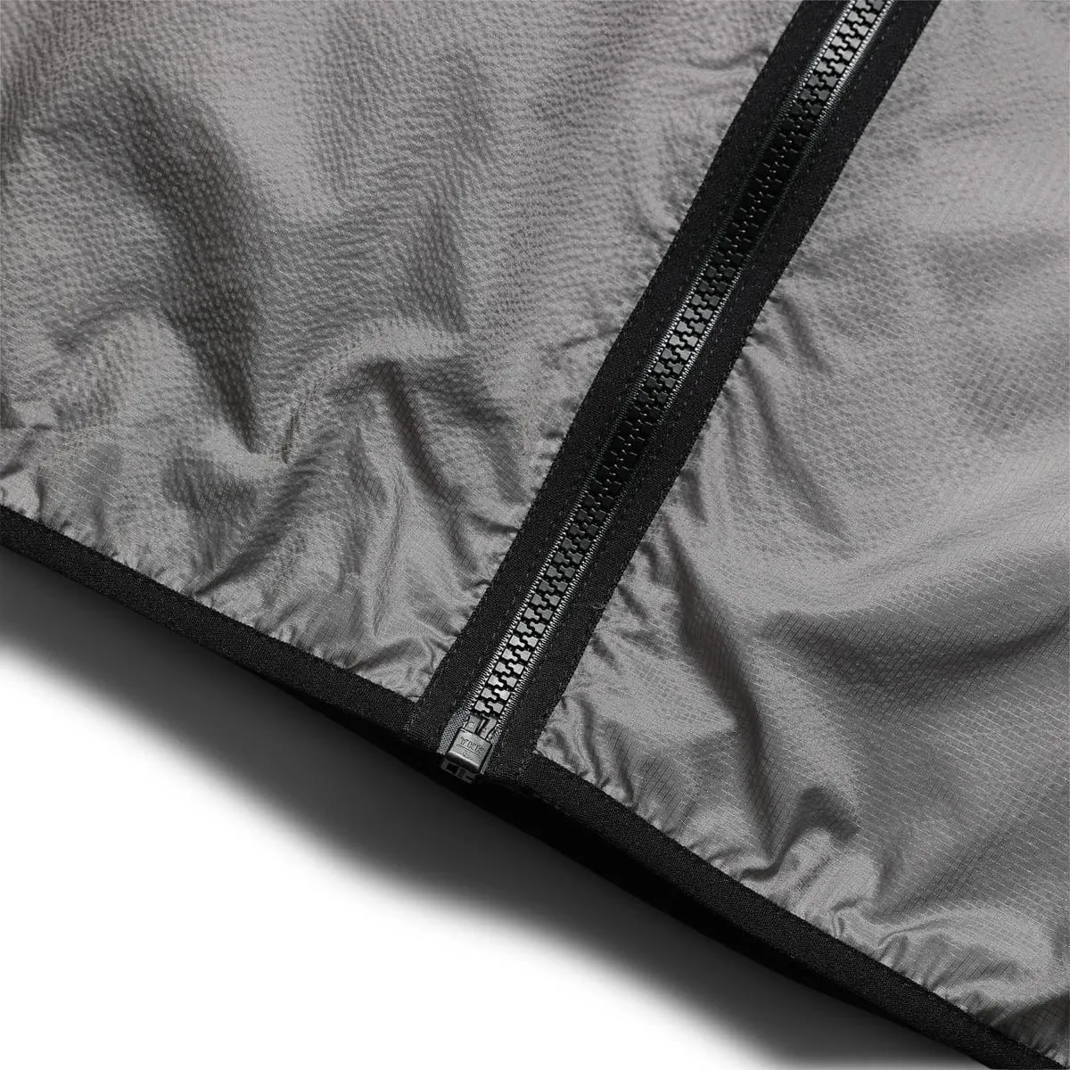 PACKABLE TRANSPARENT GRID NYLON FULL ZIP VEST