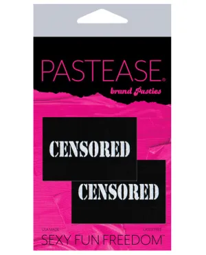 Pastease Censored Pastie - Black/white O/s