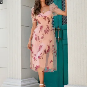 Puffed Sleeve Butterfly dresses for women