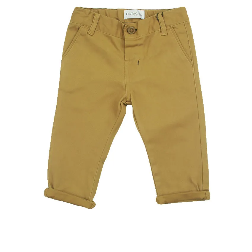 REDTAG Boy's Tan Casual Trousers