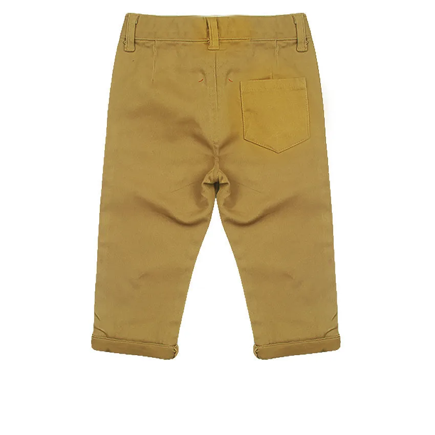 REDTAG Boy's Tan Casual Trousers