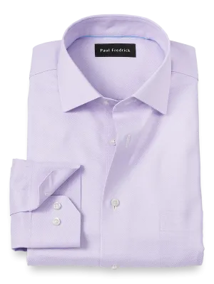 Royal Oxford Comfort Stretch Non-Iron Solid Dress Shirt - Lavender