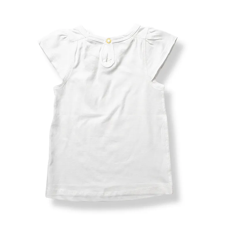 Sapling Child Organic Stay Golden Flutter Sleeve Tee