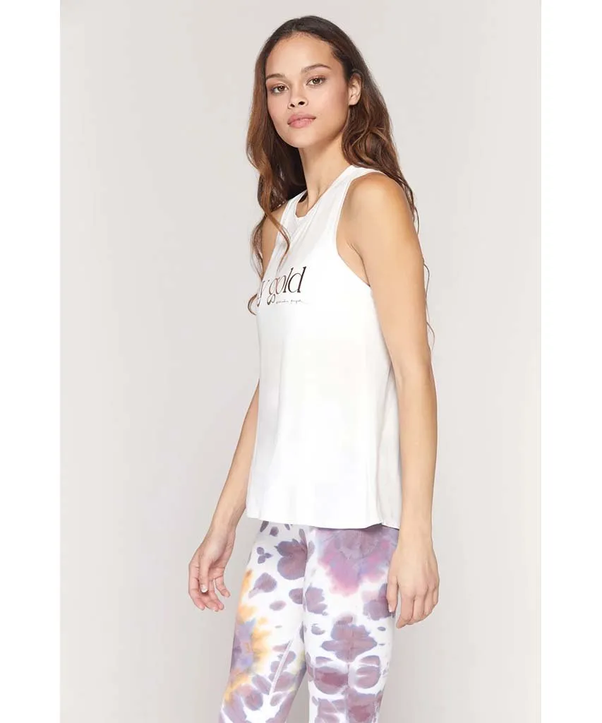 Stay Gold Tie Back Tank