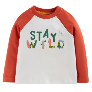 Stay wild raglan top