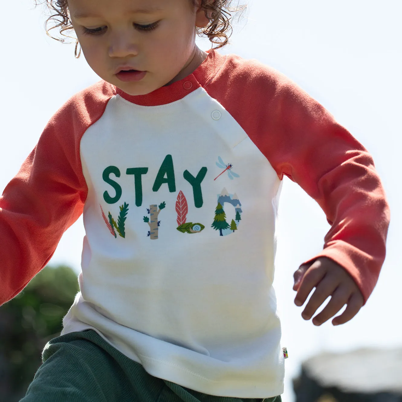 Stay wild raglan top