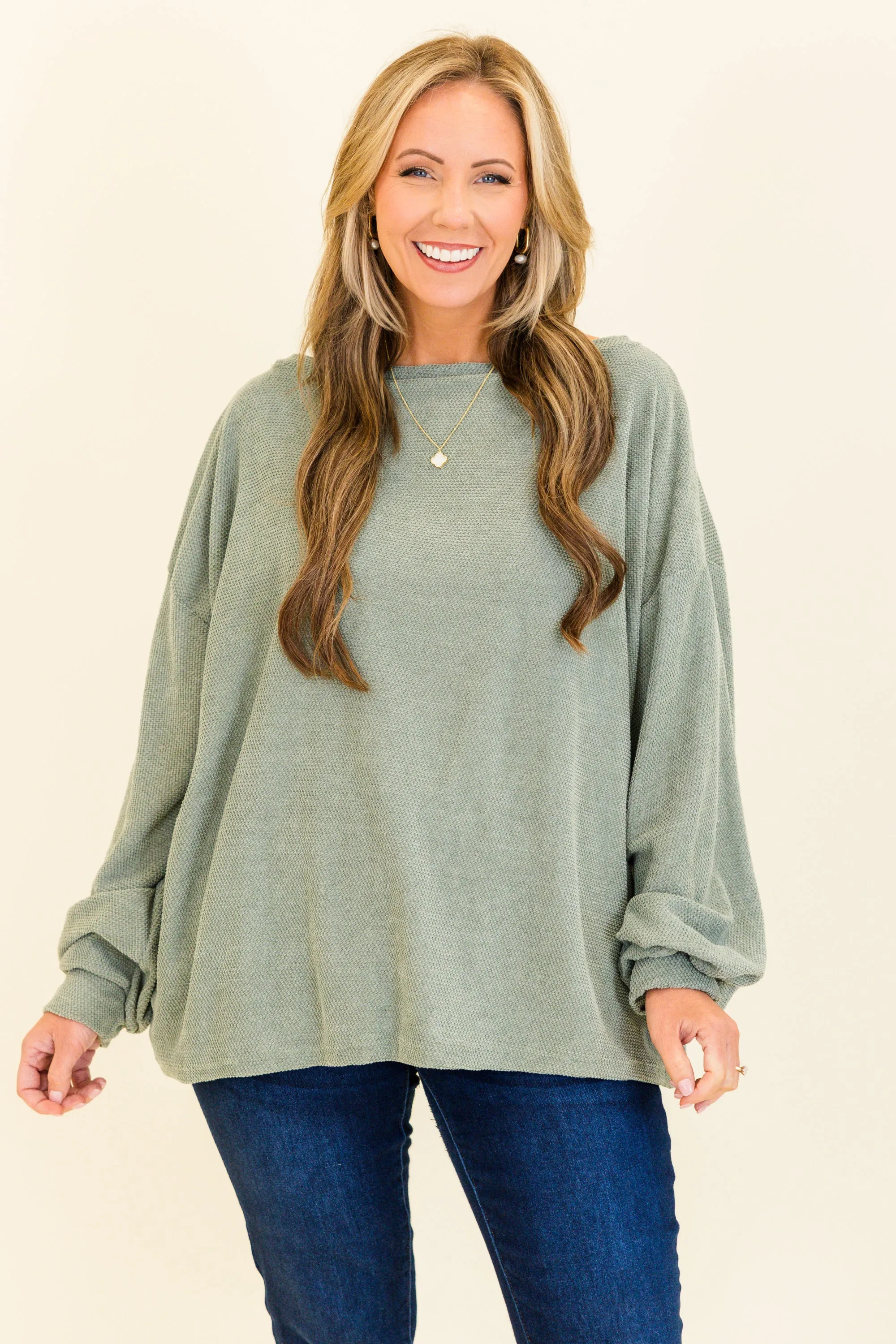 Suave Sweetheart Top, Sage