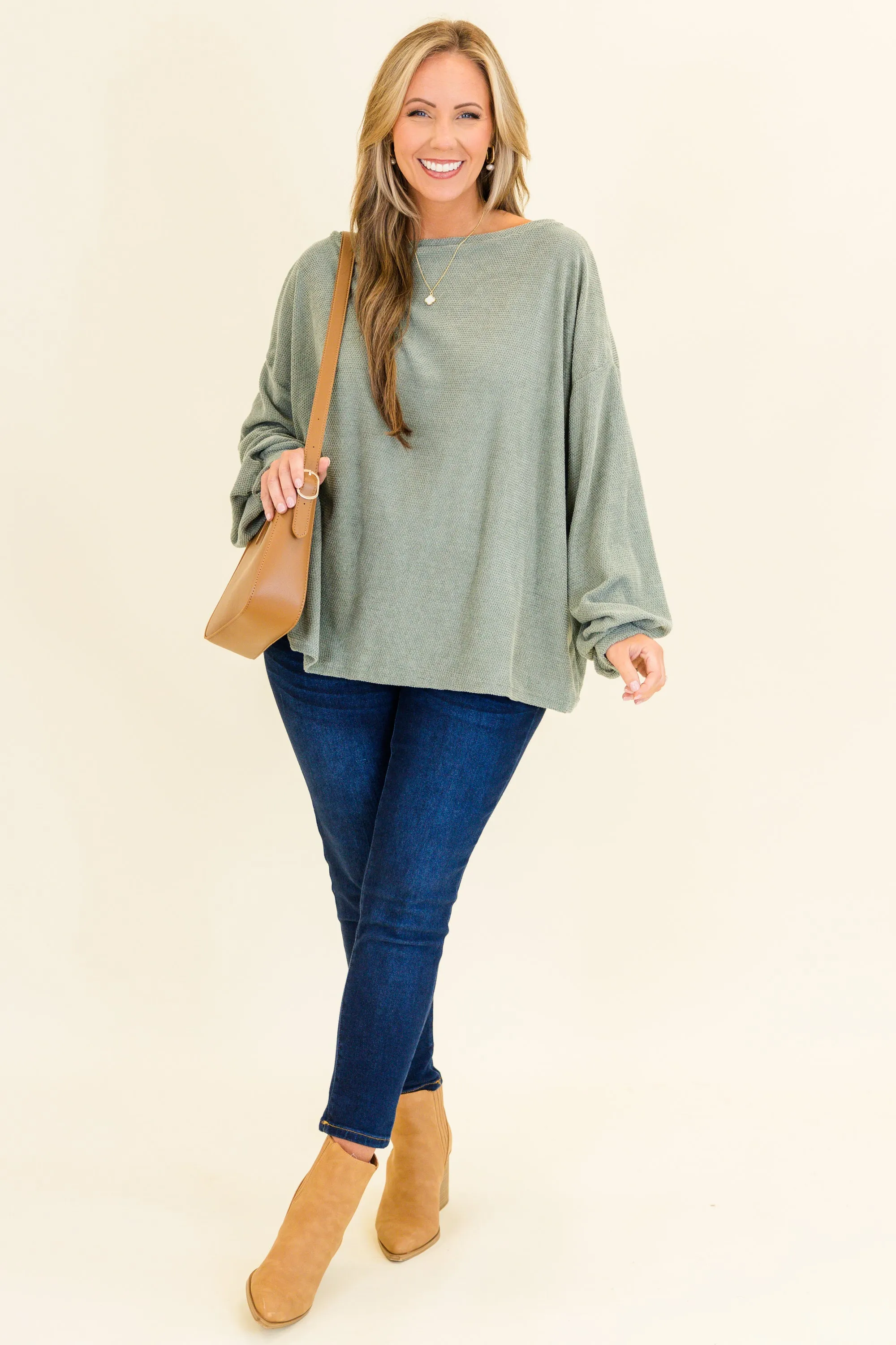 Suave Sweetheart Top, Sage