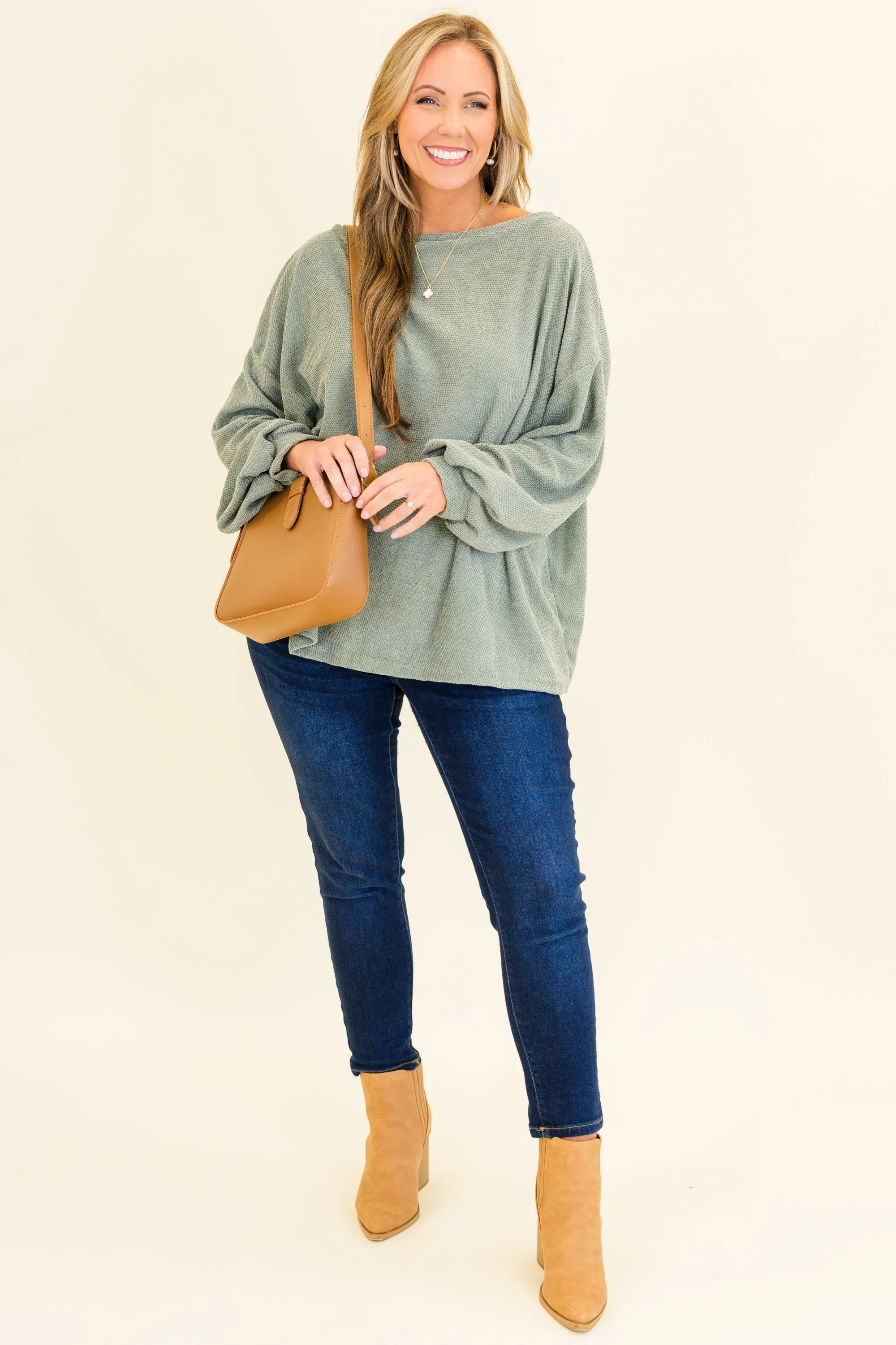 Suave Sweetheart Top, Sage