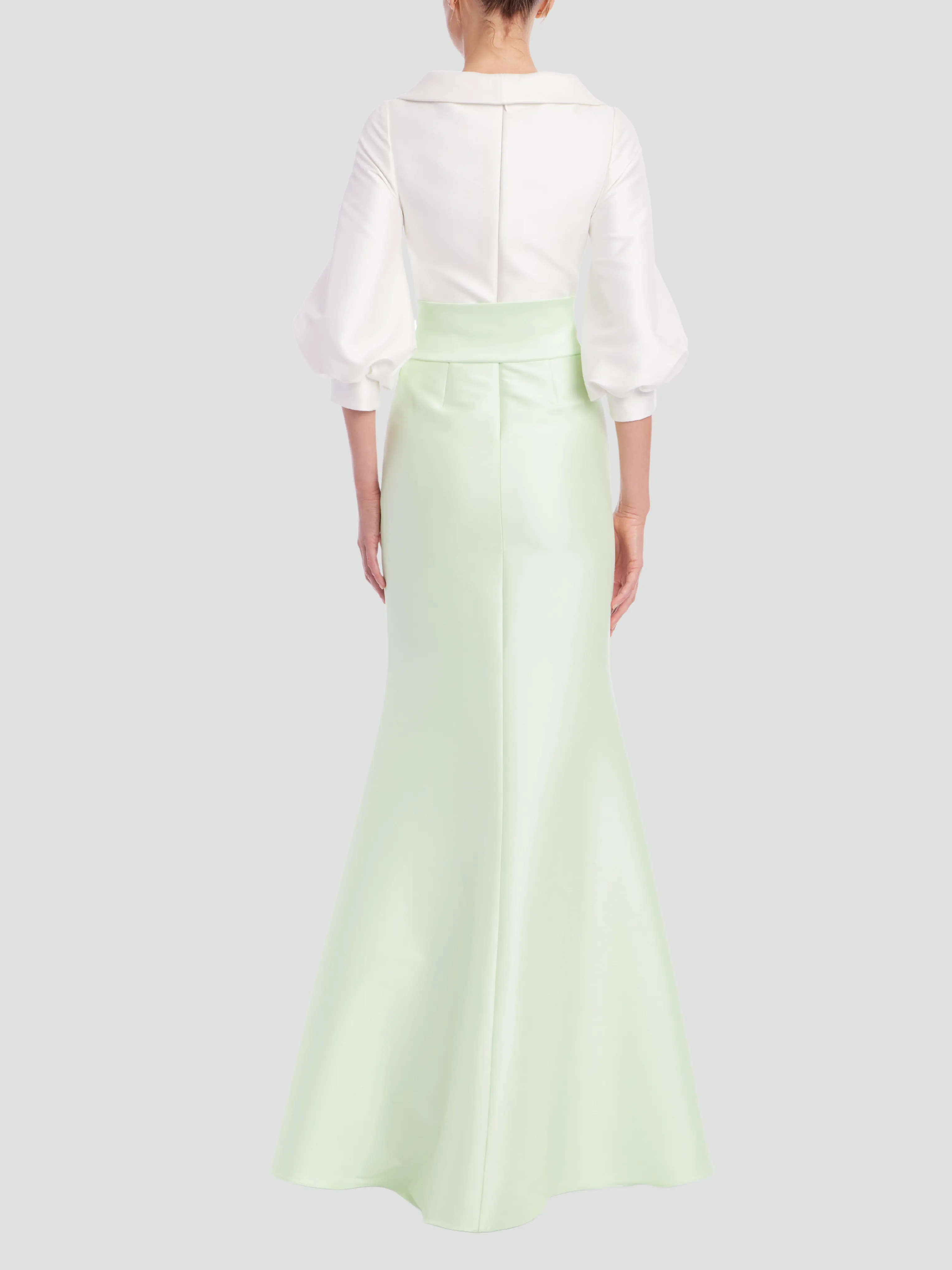 Two Tone Shirt Dress in Green