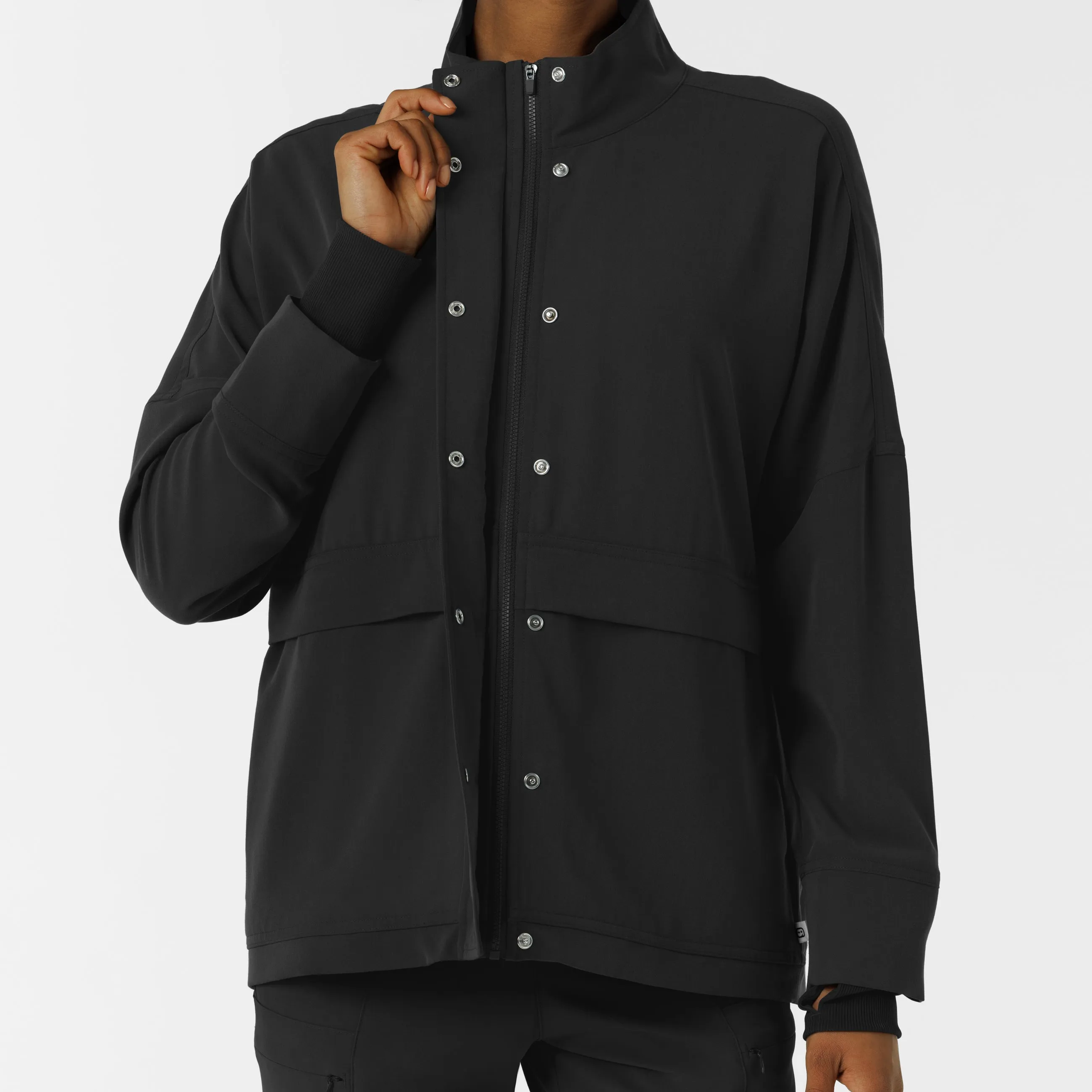 Women's Germs Happen Packable Scrub Jacket - Black