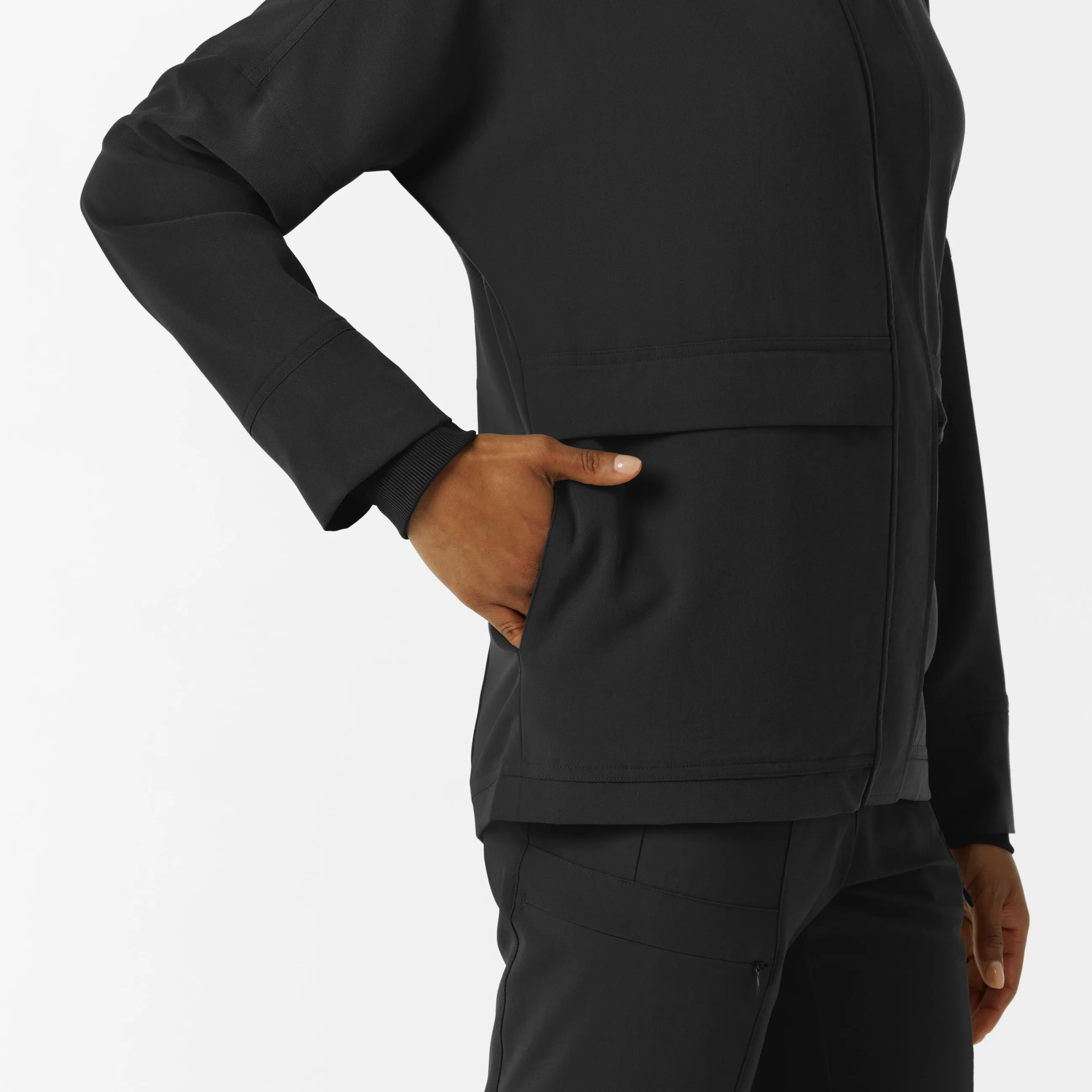 Women's Germs Happen Packable Scrub Jacket - Black