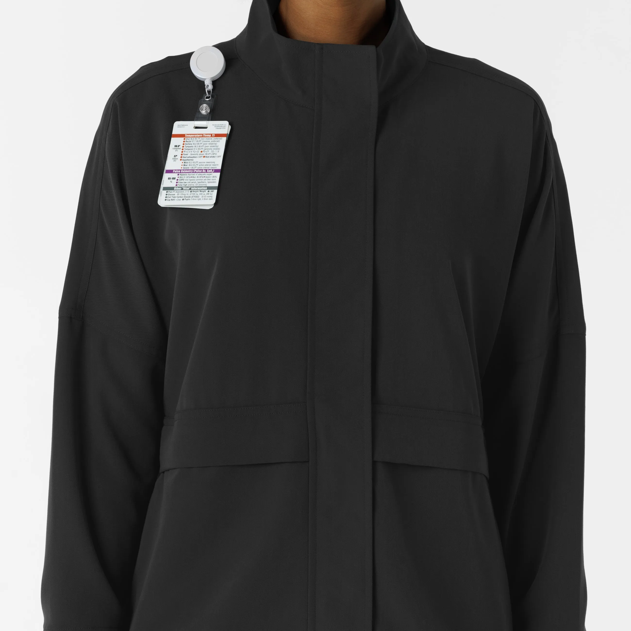 Women's Germs Happen Packable Scrub Jacket - Black