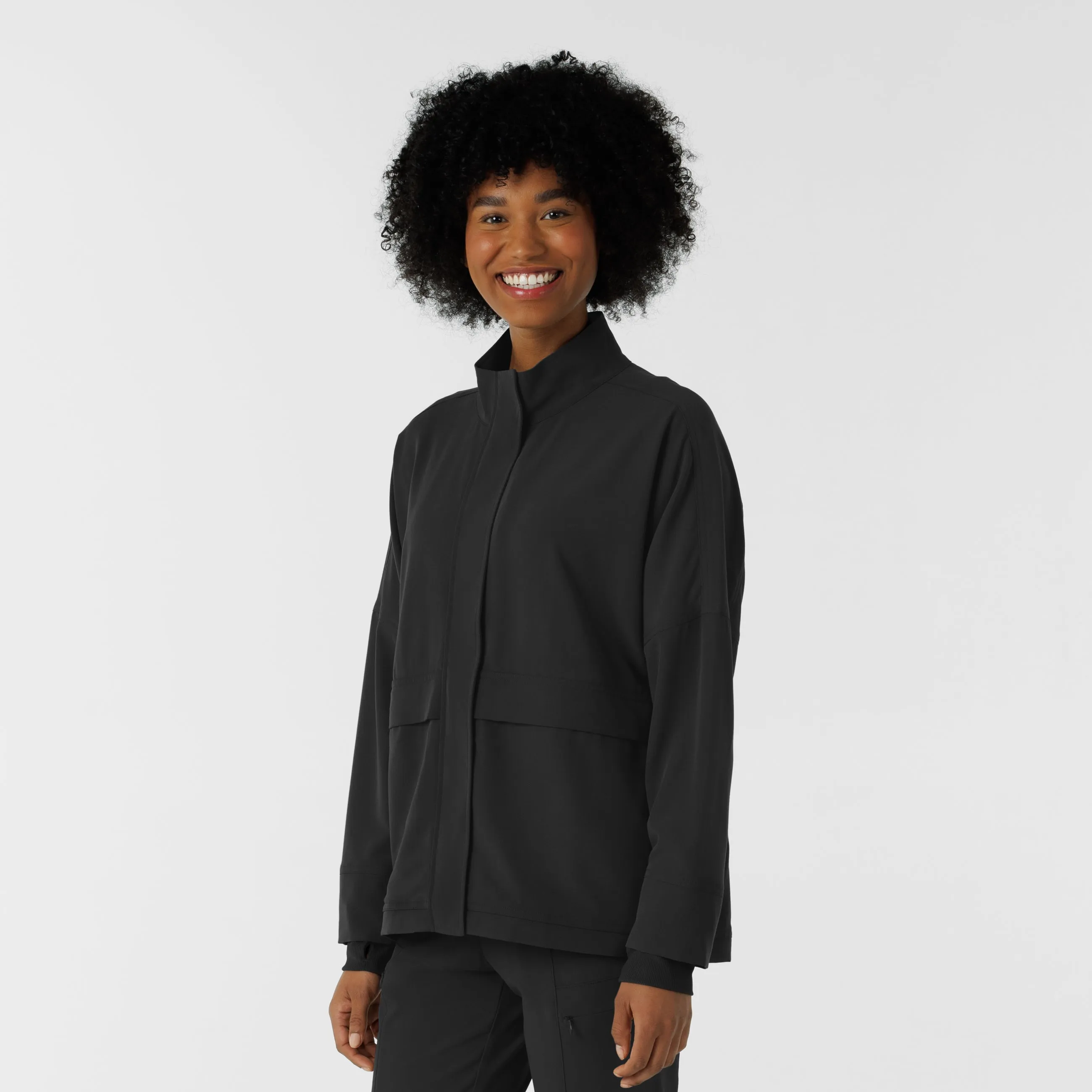 Women's Germs Happen Packable Scrub Jacket - Black