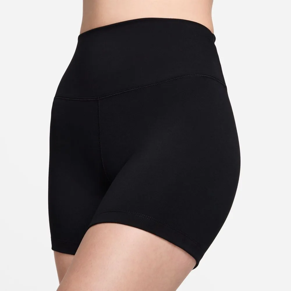 Womens One High-Waisted 5 Inch Biker Shorts - Black