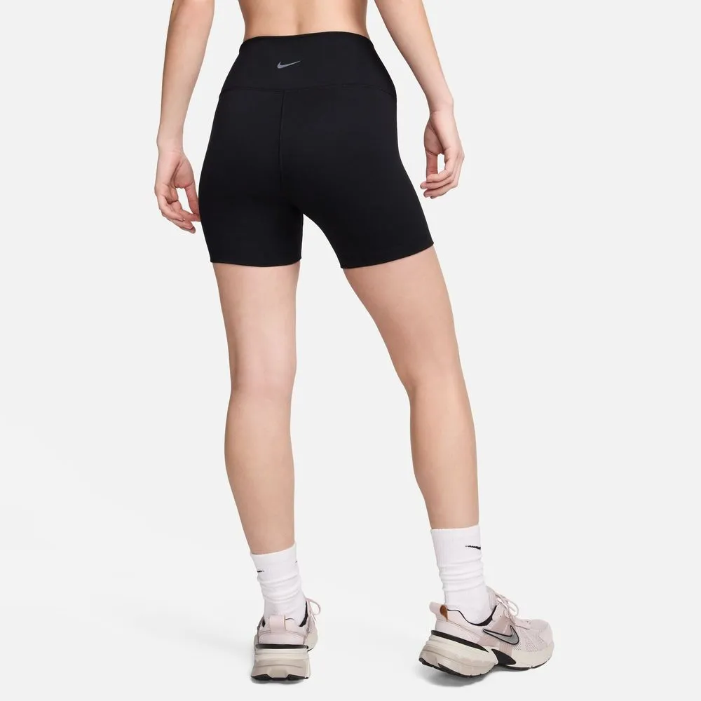 Womens One High-Waisted 5 Inch Biker Shorts - Black